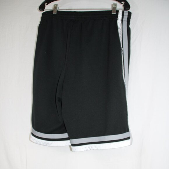 Nike Vtg 90s Basketball Shorts Men's XL Black with gray and white stripes Retro - Picture 3 of 7
